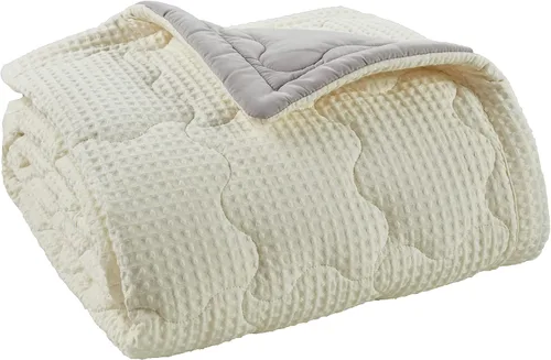 Vista 7 de ZZZhen - Manta con peso de alta transpirabilidad - 48''x72'' 15LB - Mantas pesadas premium - Sueño tranquilo para adultos y niños, edredones Gris