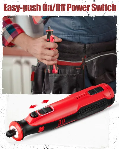 Vista 3 de AVID POWER Herramienta Rotatoria Inalámbrica de 8V Herramienta de Rectificado Recargable para Uñas de Perro, 5 Velocidades, 60 Piezas de Accesorios