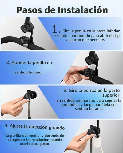 Vista 8 de Accesorio para sombrilla para cochecito, soporte ajustable para silla