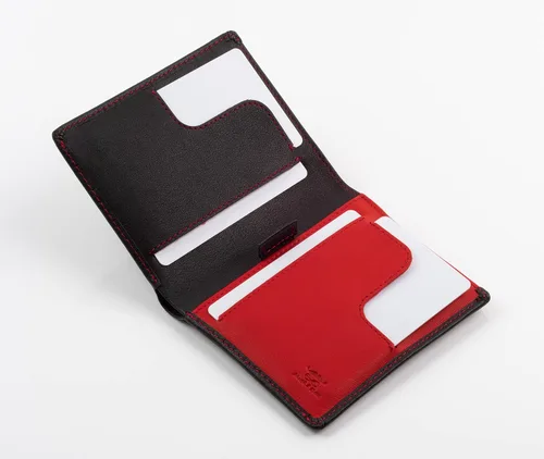 Vista 3 de Mush & Bow Sirius - Cartera para hombre, bloqueo RFID, plegable y delgada, Negro -, Minimalista
