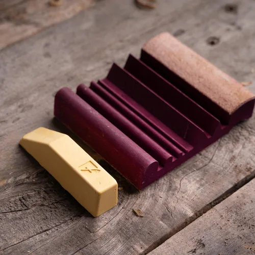 Vista 6 de Flexcut Slipstrop para pulido y desbarbado de gubias, compuesto de pulido Flexcut Gold incluido, (PW12)