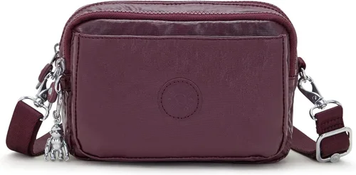 Vista 6 de Kipling Abanu - Bolso cruzado para mujer, ligero, cintura ajustable con bolsillos con cremallera de múltiples compartimentos, Borgoña Lacq