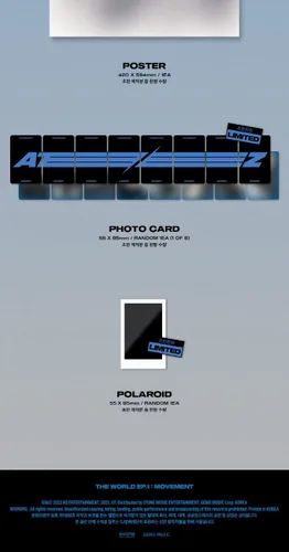 Vista 6 de ATEEZ - The World EP.1 : Movement Album (A Version incl. Album, PreOrder Benefit, Extra Photocards)