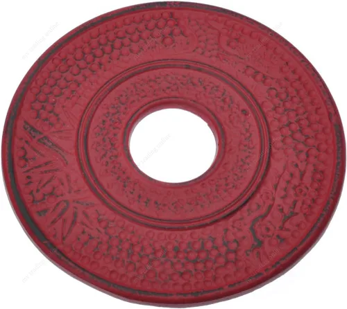 Vista 3 de M.V. Trading T7021GN - Salvamanteles de hierro fundido con diseño de bambú, 5½ pulgadas, color verde