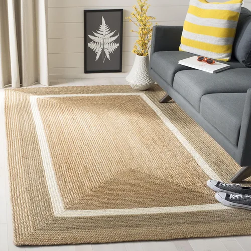 Vista 9 de SAFAVIEH Natural Fiber Collection NF883B - Alfombra de pasillo, 2 pies 3 pulgadas x 16 pies, natural, gris y marfil, hecha a mano