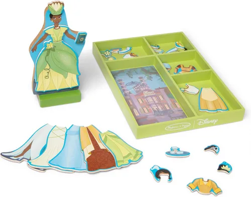Vista 13 de Melissa & Doug Disney Princess Ariel - Juego de muñeca magnética de madera para disfrazarse (más de 30 piezas)