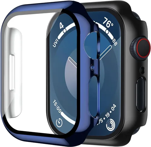 Vista 27 de Smiling Paquete de 2 fundas compatibles con Apple Watch Serie 3/Serie 2 de 1.49 pulgadas, protector de pantalla vidrio templado, carcasa rígida