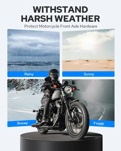 Vista 7 de Benlari - Cubiertas de tuerca de eje delanteras CNC para Harley, tapas de tuerca de eje negras compatibles con Harley Davidson Touring Sportster