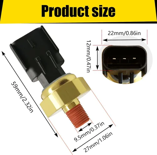 Vista 2 de 5149064AA Interruptor del sensor de presión de aceite del motor Reemplazar 56028807AA 56028807AB 5149062AA Compatible con Chrysler Dodger RAM y Jp
