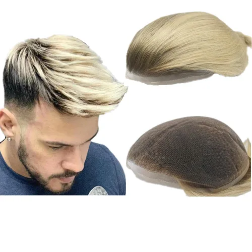 Vista 15 de N.L.W. Sistema de reemplazo de cabello para hombre NLW pelo humano toupee para hombres con encaje HD suave fino Super Swiss 10x8 tamaño base pelos