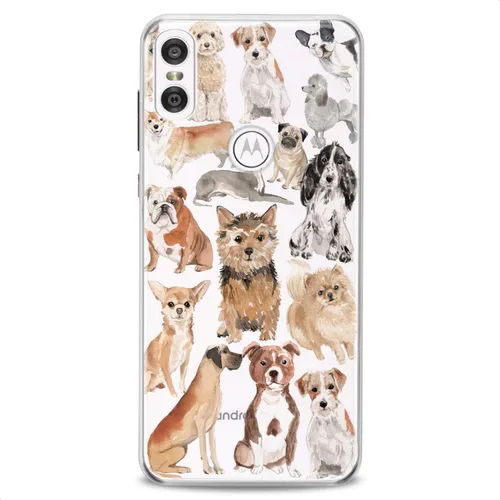 Vista 3 de Funda de TPU compatible con Motorola G9 G8 Plus G7 E20 P40 Z4 Edge 20 G22 Stylus Puppy Girls Flexible Silicona Corgi Animal Mujeres Lindo Pomerania