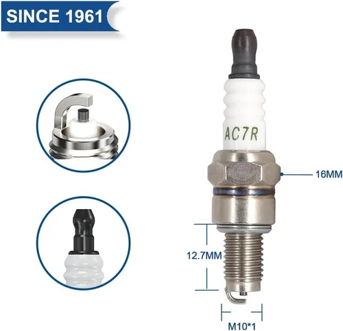 Vista 2 de 4PK TORCH AC7R Bujía de repuesto para Husqvarna 581362301, para NGK 3066/CMR7H, para Champion 965/RZ7C RZ7CT10, para Brisk TR14C TR14S