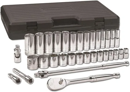 Vista 9 de Juego de 18 piezas de cabezas de llave métricas de 1/2 pulgadas, de la marca GearWrench