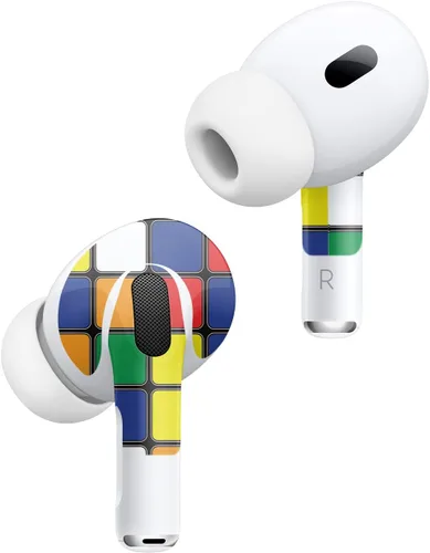 Vista 2 de MightySkins - Fundas compatibles con Apple AirPods Pro 2 – Puzzle Cube Funda protectora de vinilo duradera y única Fácil de aplicar, quitar