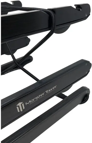 Vista 5 de Monster Tower Wakeboard Wakesurf Rack con soporte retráctil - liberación rápida, ajuste universal, rotación de 360°, parachoques de goma, cable