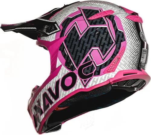 Vista 2 de HAX Havoc Fullface - Casco todoterreno para adultos, ATV Motorcross, moto de nieve, ligero, duradero y certificado por DOT para seguridad