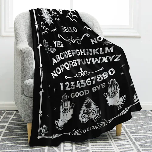 Vista 14 de Jekeno Manta Gótica de Calavera Regalos para Mujeres Hombres Niñas Niños Mamá Esposa Marido Papá Halloween Cumpleaños Navidad Esqueleto Horror