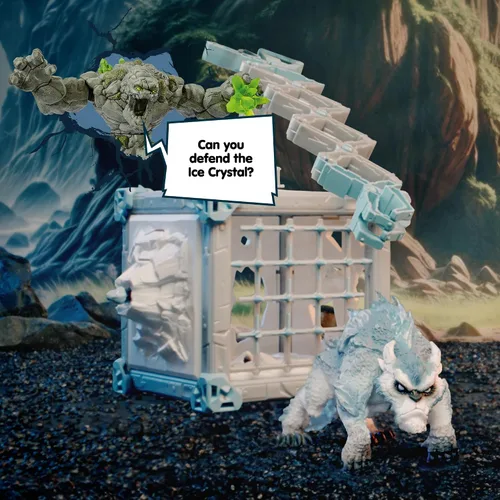 Vista 2 de Schleich Eldrador Creatures - Set de juego BattleCave Snow Slashe de 48 piezas para niños y niñas - Edades 7+ 42733 Set of ELDRADOR Battle Cave