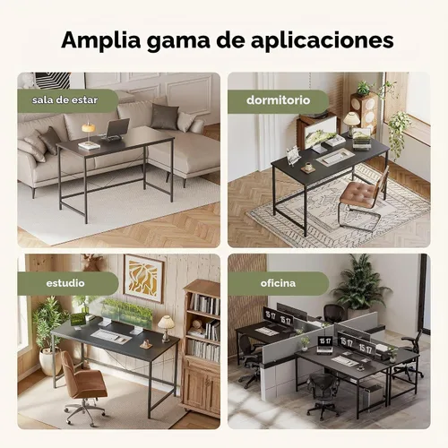Vista 5 de Mericonia Escritorio para computadora, escritorio de juegos para espacios pequeños, mesa de estilo moderno y simple para oficina en casa, mesa