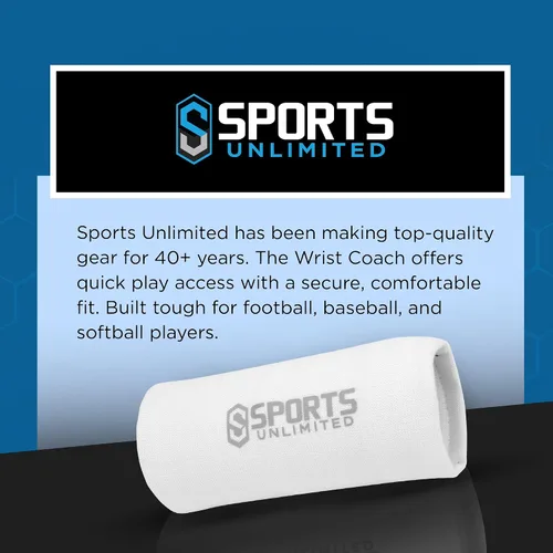 Vista 8 de Sports Unlimited Banda Instructora Triple para Adultos, Muñequeras de Fútbol para Jugadas, Muñequeras de Béisbol, Bandas de Brazo QB