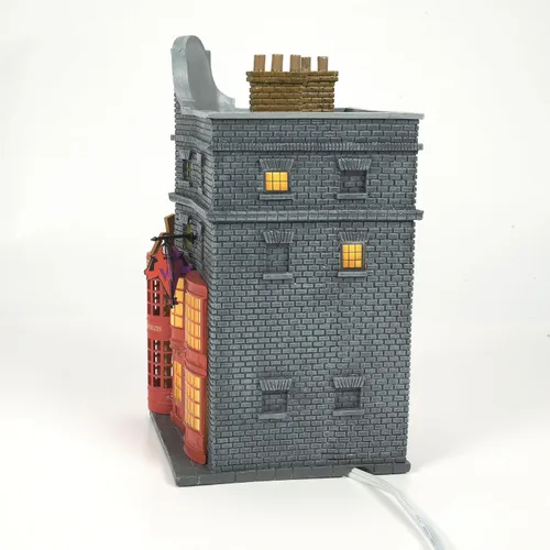 Vista 5 de Departamento 56 Harry Potter Village Edificio iluminado de Weasleys' Wizard Wheezes, 8.11 pulgadas, multicolor