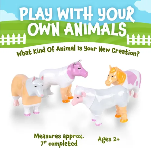 Vista 5 de POPULAR PLAYTHINGS Animales magnéticos para niños pequeños de 1 a 3 años, mezcla o combina juguetes de animales, juego de 4 regalos para niños