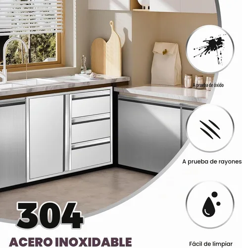 Vista 3 de Karpevta Combo de cajones de cocina para exteriores 27.8 x 21.7 x 19.4