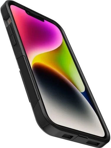 Vista 4 de OtterBox Commuter - Funda delgada compatible con iPhone 14 Plus (no 14/Pro/Pro Max) de doble capa de defensa, embalaje no minorista, color negro