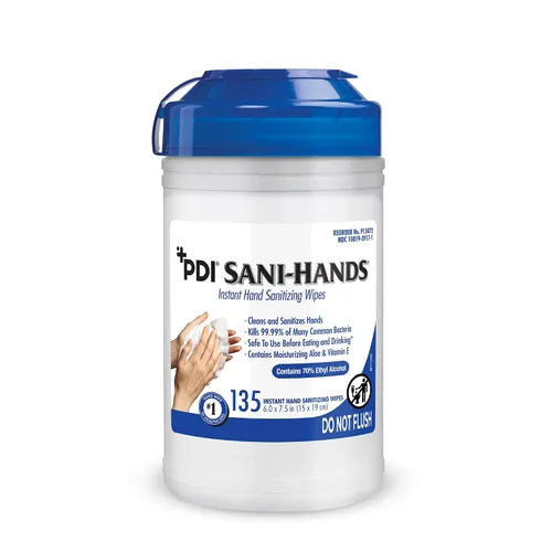 Vista 5 de PDI Healthcare P13472 Sani-Hands - Toallitas desinfectantes instantáneas para manos, medianas, 6 x 7.5 pulgadas