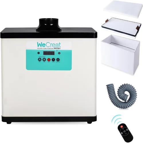 Vista 7 de WECREAT 1 pieza de repuesto de filtro HEPA mediano – Accesorios de repuesto de filtro de 14.4 x 6.9 pulgadas para extractor de humo de soldadura
