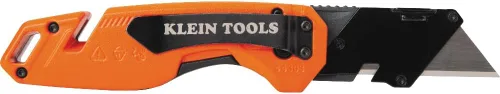 Vista 2 de Klein Tools 44303 FLICKBLADE Cuchillo utilitario plegable con almacenamiento de cuchillas, cuchillo utilitario con 5 cuchillas, compacto con botón