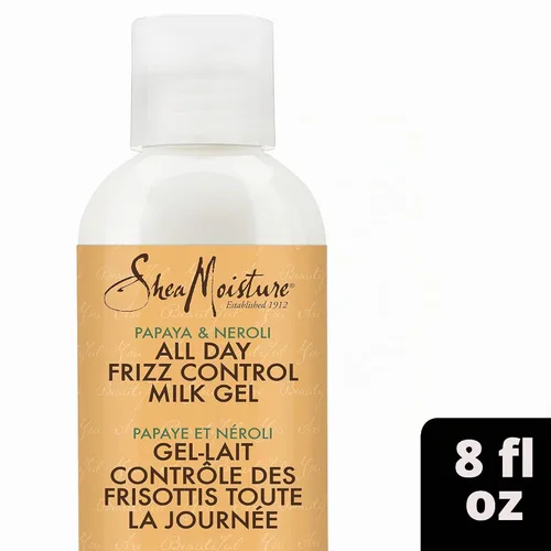 Vista 2 de Gel de leche hidratante de karité para cabello ondulado y rizado, papaya y neroli, sin parabenos, 8 onzas