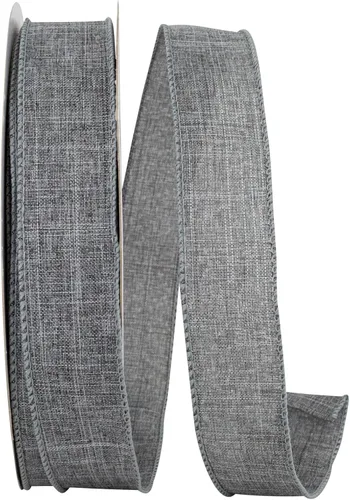 Vista 21 de Cinta Reliant Ribbon 92573W-031-09K para borde con alambre Everyday Linen Value, 1-1/2 pulgadas x 50 yardas, color negro