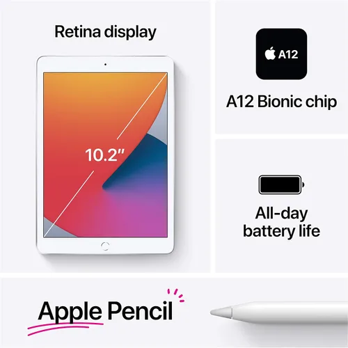 Vista 7 de Apple iPad (10.2 pulgadas, Wi-Fi, 32 GB) - Oro (último modelo, 8.ª generación) (Renovado)