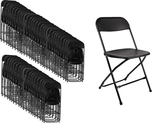 Vista 11 de BTEXPERT Silla Plegable de Plástico Blanco con Marco de Acero, Silla Comercial de Alta Capacidad para Eventos, Ligera, Set para Oficina, Boda