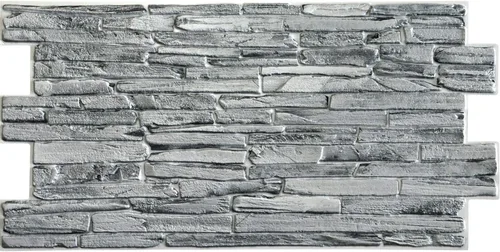 Vista 3 de Dundee Deco PG7012 - Pizarra sintética gris, 3.2 x 1.6 pies, panel de pared 3D de PVC, decoración de paneles de pared de diseño interior, 5.3 pies