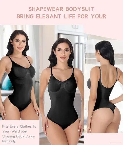 Vista 6 de Body moldeador para mujer con control de abdomen, sin costuras, moldeador de cintura, moldeador de cuerpo