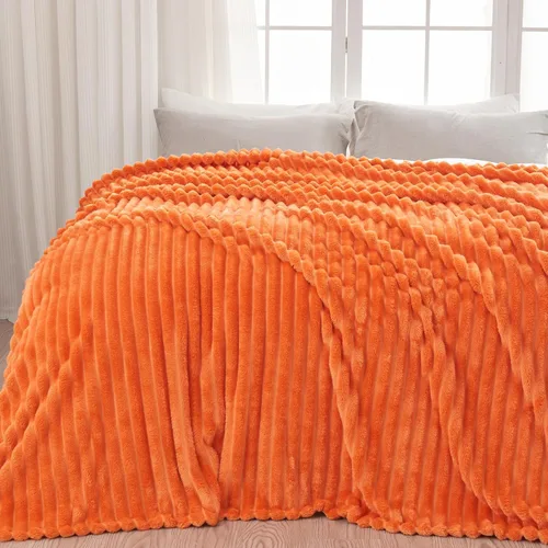 Vista 13 de NEWCOSPLAY Manta de Tiro Súper Suave Aqua Franela Sedosa Premium Forro Polar Jacquard Acanalado 3D Ligero Manta de Cama Uso en Todas las Estaciones