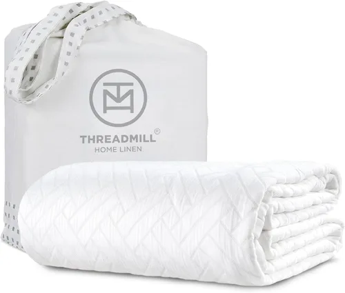 Vista 25 de Threadmill Mantas de algodón de lujo para cama de tamaño Queen Manta de tamaño Queen 100% algodón para todas las estaciones Aster Jacquard
