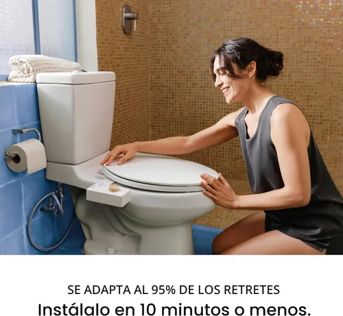 Vista 5 de TUSHY Classic 3.0 - Accesorio de bidé para inodoro, pulverizador de agua con autolimpieza no eléctrico, presión de agua ajustable, control de ángulo