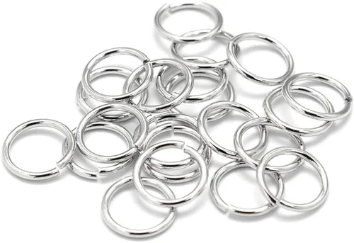 Vista 3 de Craftdady 357 piezas de 0.197 in pequeños anillos abiertos de metal redondo O anillos conectores platino para joyería encanto llavero fabricación