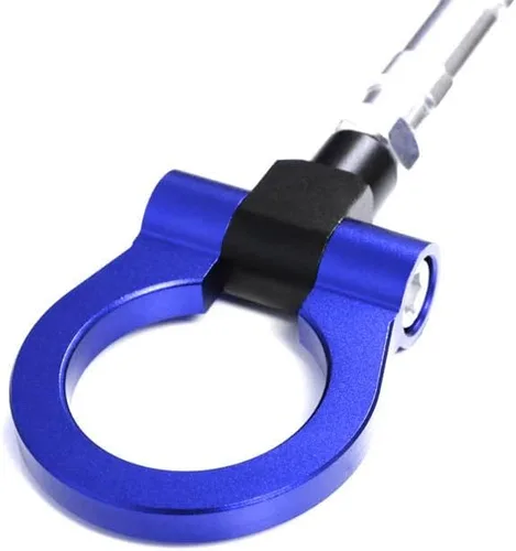 Vista 9 de iJDMTOY Blue Track Racing - Anillo de gancho de remolque compatible con Nissan 370Z GT-R Juke Infiniti G37 Q50 Q60 QX60 QX70, etc., hecho