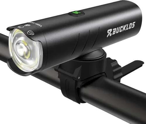 Vista 10 de BUCKLOS Luces de bicicleta súper brillantes para montar en la noche, 1500, 1200, 800, 600, 400 lúmenes, para conducción nocturna, faros delanteros