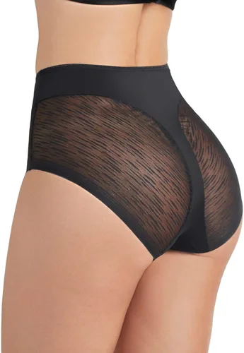Vista 2 de Leonisa Ropa interior con control de abdomen para mujer bragas moldeadoras de encaje transparente de cintura alta