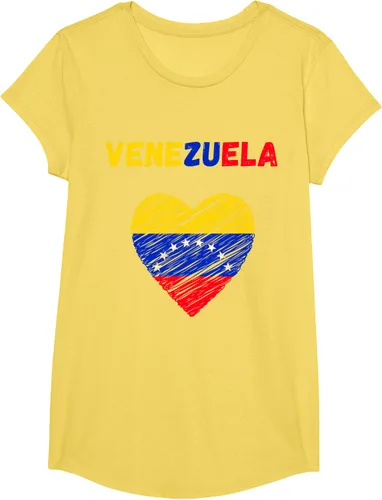 Vista 64 de Camiseta con la bandera venezolana con corazón de Venezuela, Negro