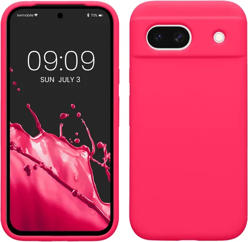 Vista 364 de kwmobile Funda Compatible con Google Pixel 6 Pro - Funda de Teléfono de Silicona TPU con Acabado Suave - Azul Caribe