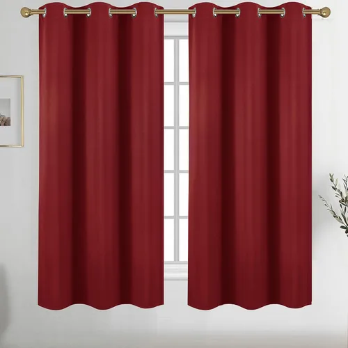 Vista 134 de Diraysid Cortinas opacas beige con ojales para dormitorio, con aislamiento térmico, cortinas de oscurecimiento de habitación, 38 x 54 pulgadas, 2