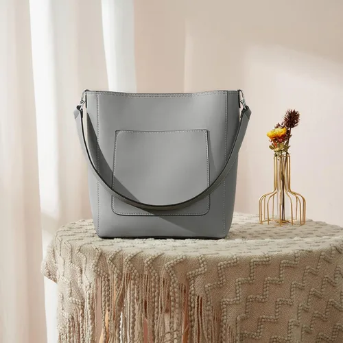 Vista 7 de BROMEN - Bolso de cuero para mujer, bolso estilo Hobo para llevar al hombro o cruzado