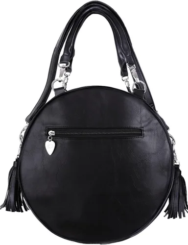 Vista 3 de Restyle Gothic Ocult Henna Bolso redondo Negro Imitación Piel Luna Bolso, Negro