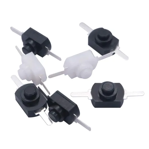 Vista 4 de mxuteuk 50 unids interruptor de botón micro autobloqueo DC 30V 1A para SMD tipo linterna lámpara luz salida de pared pestillo mini interruptor